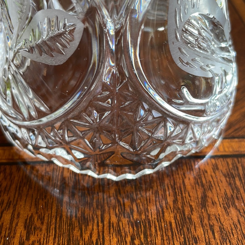 Hofbauer Byrdes crystal cut to clear red bell - Picture 5 of 8